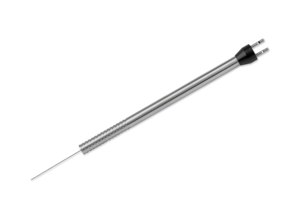 Endo-diathermy handle, straight pointed tip